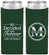 Custom Wedding Neoprene Slim Can Coolers - Monogram | 435