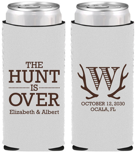 Custom Wedding Neoprene Slim Can Coolers - Monogram | 442