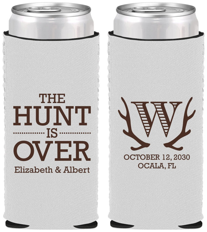 Custom Wedding Neoprene Slim Can Coolers - Monogram | 442