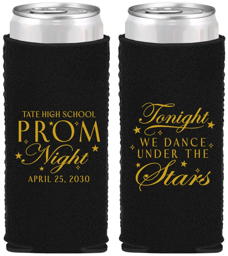 Custom Prom Neoprene Slim Can Coolers - Tonight We Dance | 50000