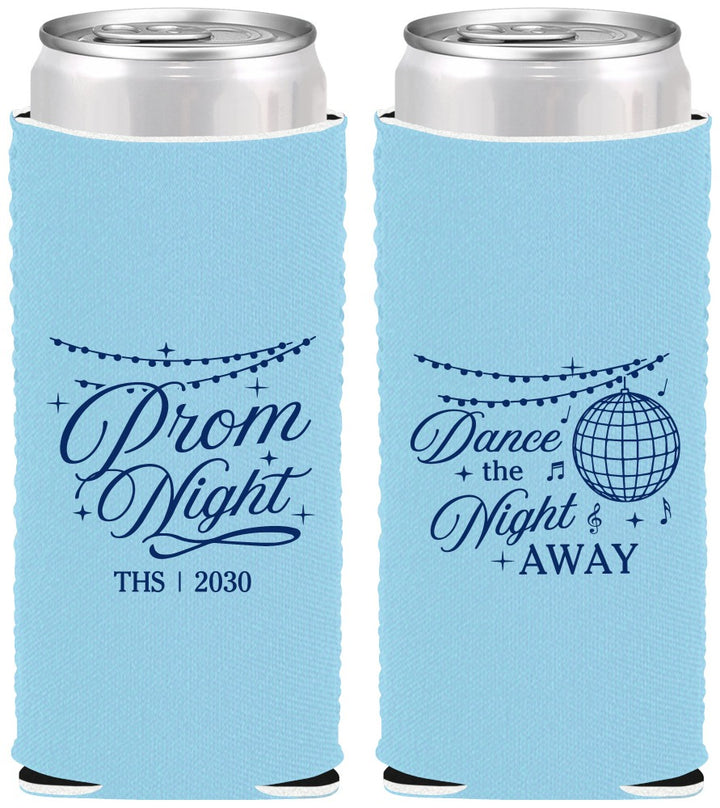 Custom Prom Neoprene Slim Can Coolers - Dance The Night Away | 50001