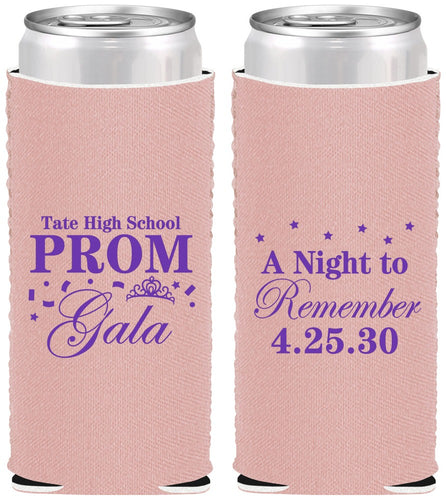Custom Prom Neoprene Slim Can Coolers - A Night To Remember | 50003