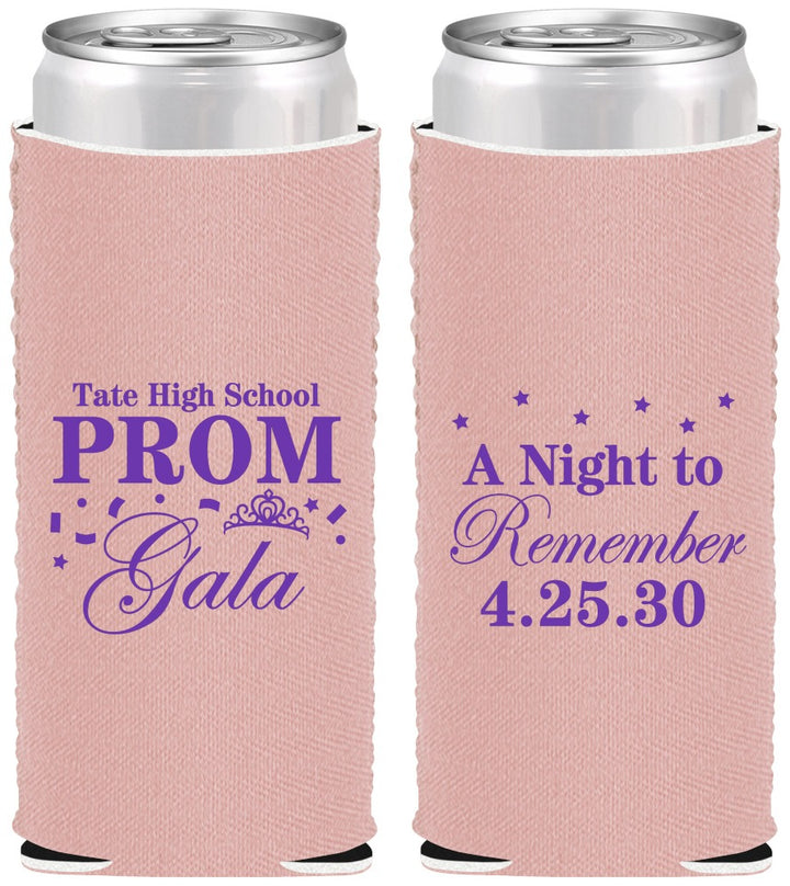 Custom Prom Neoprene Slim Can Coolers - A Night To Remember | 50003