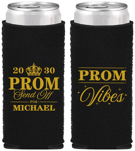Custom Prom Neoprene Slim Can Coolers - Send Off | 50005