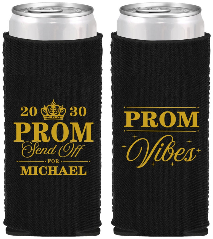 Custom Prom Neoprene Slim Can Coolers - Send Off | 50005