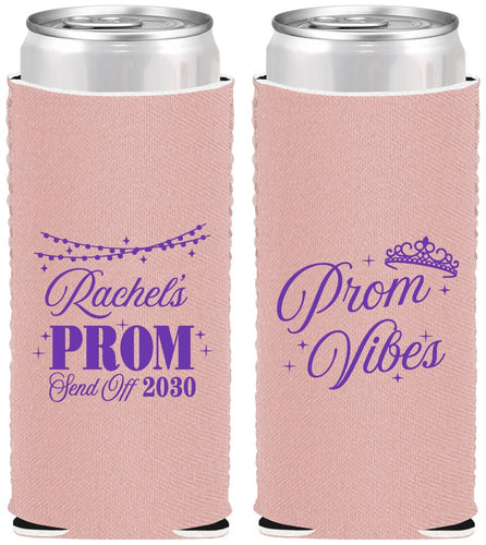 Custom Prom Neoprene Slim Can Coolers - Send Off | 50007