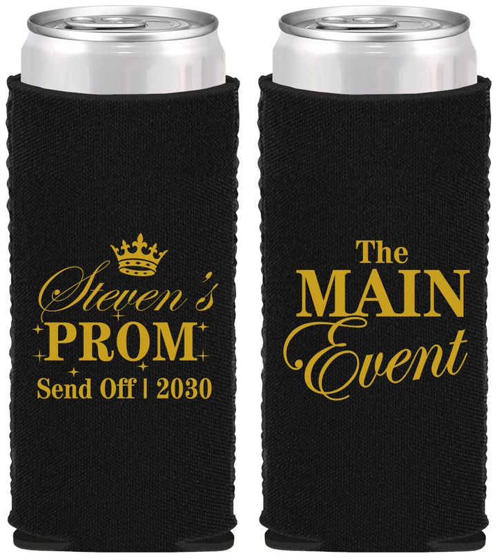 Custom Prom Neoprene Slim Can Coolers - Send Off | 50008