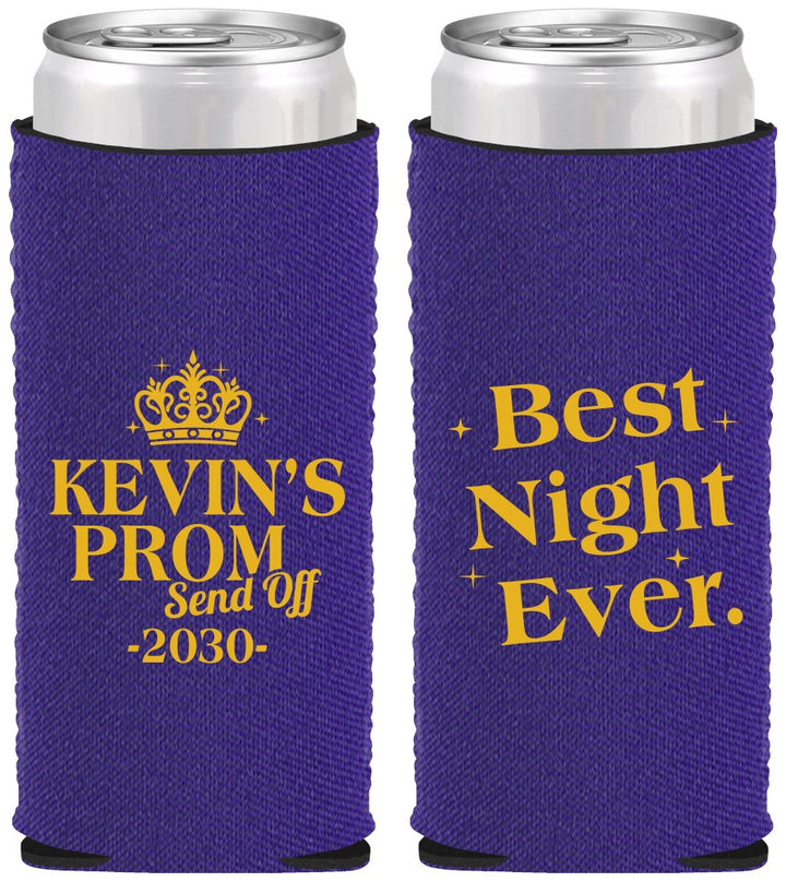Custom Prom Neoprene Slim Can Coolers - Send Off | 50009
