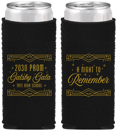 Custom Prom Neoprene Slim Can Coolers - Gatsby Gala | 50012