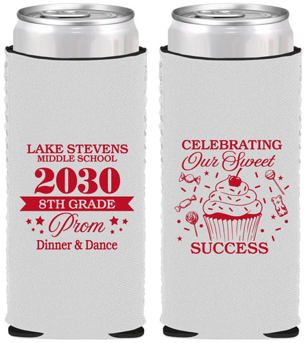 Custom Prom Neoprene Slim Can Coolers - 8th Grade Dance | 50013