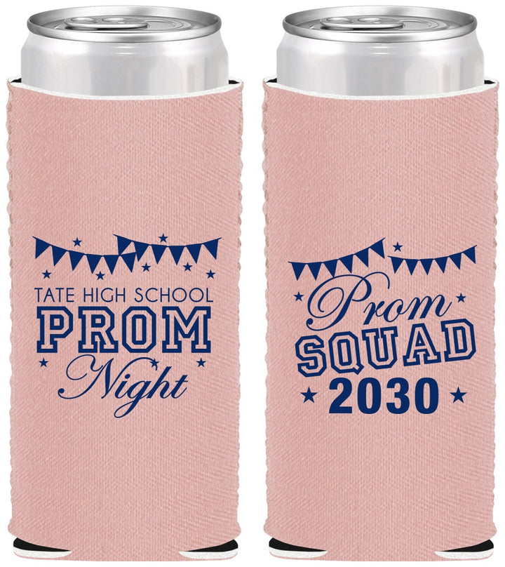 Custom Prom Neoprene Slim Can Coolers - Squad | 50015