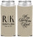 Custom Wedding Neoprene Slim Can Coolers - Monogram Tying Knot | 559