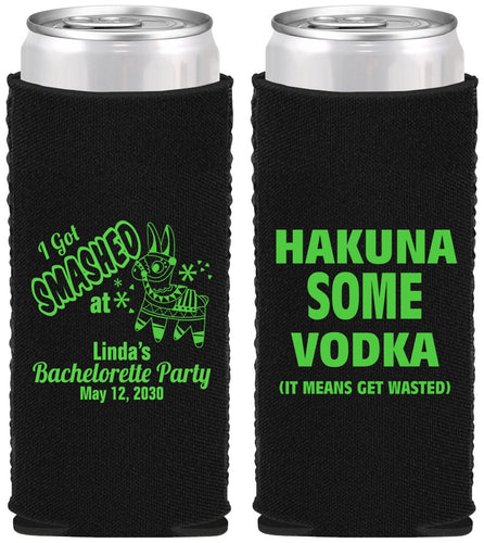 Custom Bachelorette Neoprene Slim Can Coolers - Mexico Fiesta | 60008