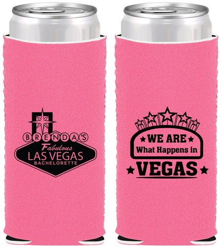Custom Bachelorette Neoprene Slim Can Coolers - Las Vegas | 60016