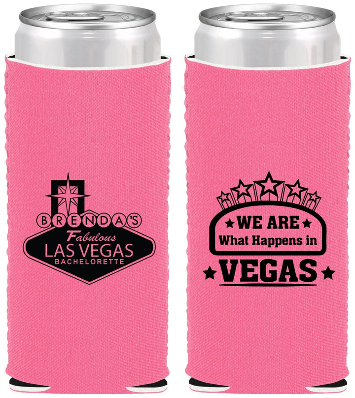 Custom Bachelorette Neoprene Slim Can Coolers - Las Vegas | 60016