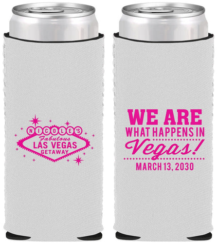 Custom Bachelorette Neoprene Slim Can Coolers - Las Vegas | 60029