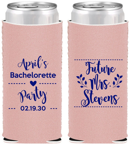 Custom Bachelorette Neoprene Slim Can Coolers - Future Mrs | 60037