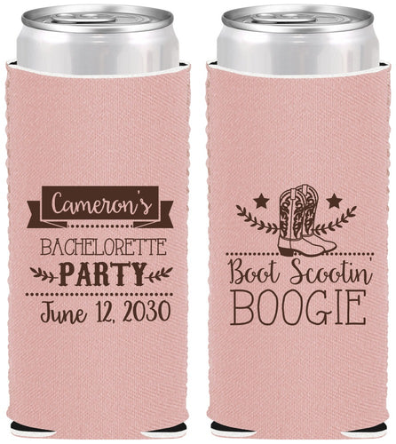 Custom Bachelorette Neoprene Slim Can Coolers - Cowgirl | 60040
