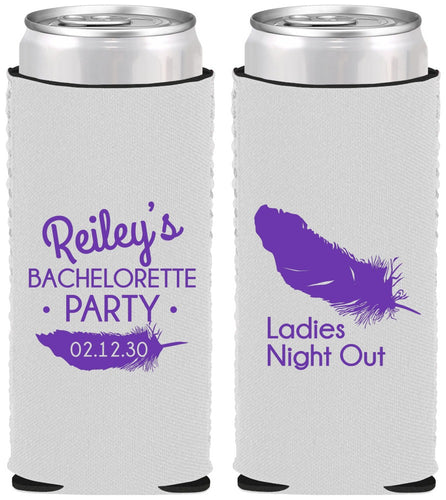 Custom Bachelorette Neoprene Slim Can Coolers - Ladies Night Out | 60087