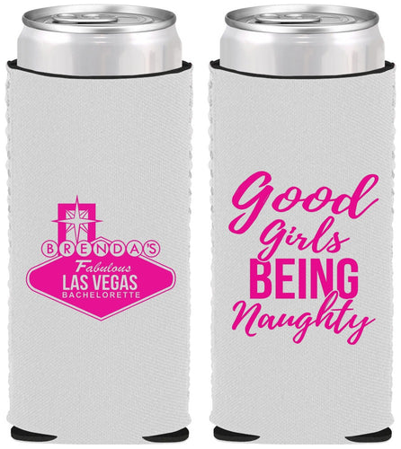 Custom Bachelorette Neoprene Slim Can Coolers - Good Girls Naughty | 60111