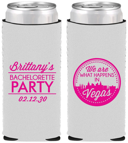 Custom Bachelorette Neoprene Slim Can Coolers - Las Vegas | 60190