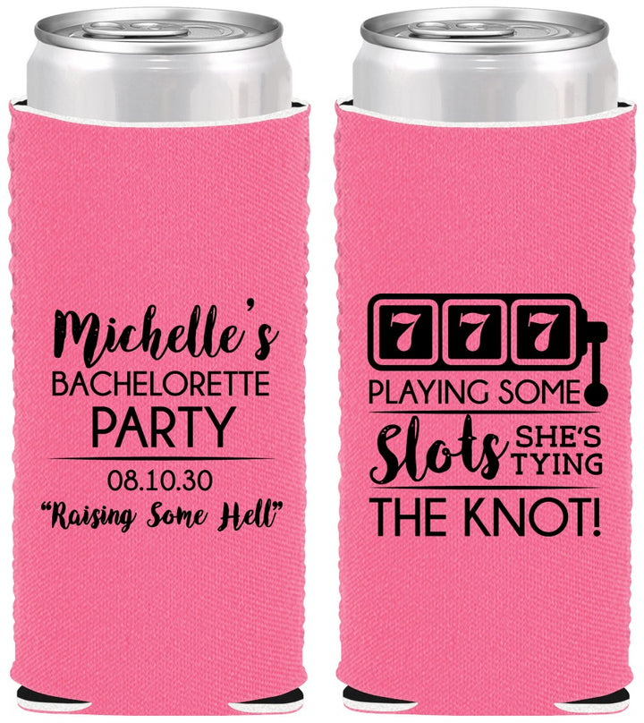 Custom Bachelorette Neoprene Slim Can Coolers - Las Vegas | 60195