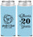 Custom Anniversary Neoprene Slim Can Coolers - Cheers To 20 Years | 80001