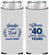 Custom Anniversary Neoprene Slim Can Coolers - Cheers To 40 Years | 80005