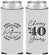 Custom Anniversary Neoprene Slim Can Coolers - Cheers To 40 Years | 80015