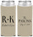 Custom Wedding Neoprene Slim Can Coolers - Two Letter Monogram | 802