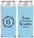 Custom Wedding Neoprene Slim Can Coolers - Monogram | 804