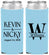 Custom Wedding Neoprene Slim Can Coolers - Monogram | 806