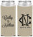 Custom Wedding Neoprene Slim Can Coolers - Two Letter Monogram | 807