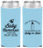 Custom Baby Shower Neoprene Slim Can Coolers - Booze Baby In Blue | 90015
