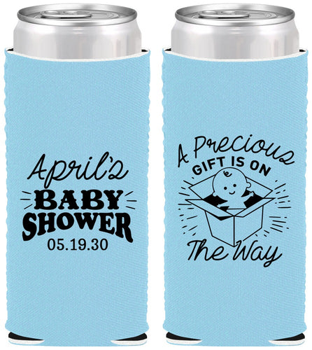 Custom Baby Shower Neoprene Slim Can Coolers - Precious Gift | 90057
