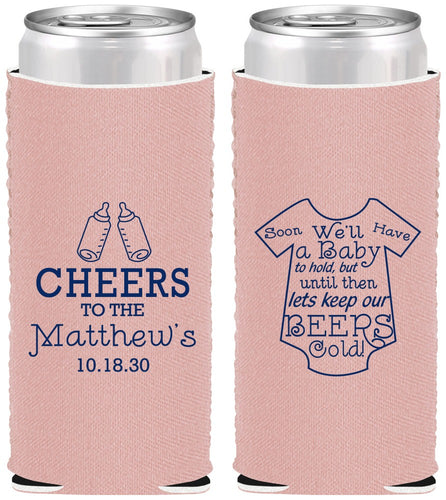 Custom Baby Shower Neoprene Slim Can Coolers - Bottle | 90094