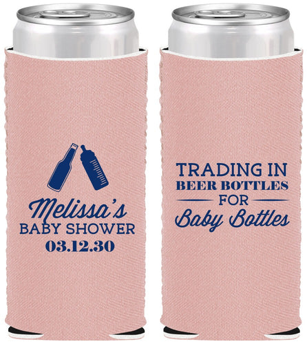 Custom Baby Shower Neoprene Slim Can Coolers - Bottles | 90115