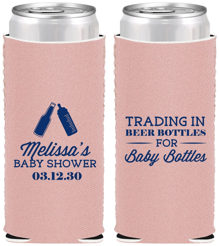 Custom Baby Shower Neoprene Slim Can Coolers - Bottles | 90115