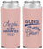 Custom Baby Shower Neoprene Slim Can Coolers - Guns Or Glitter | 90130