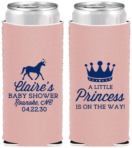 Custom Baby Shower Neoprene Slim Can Coolers - Little Princess | 90174